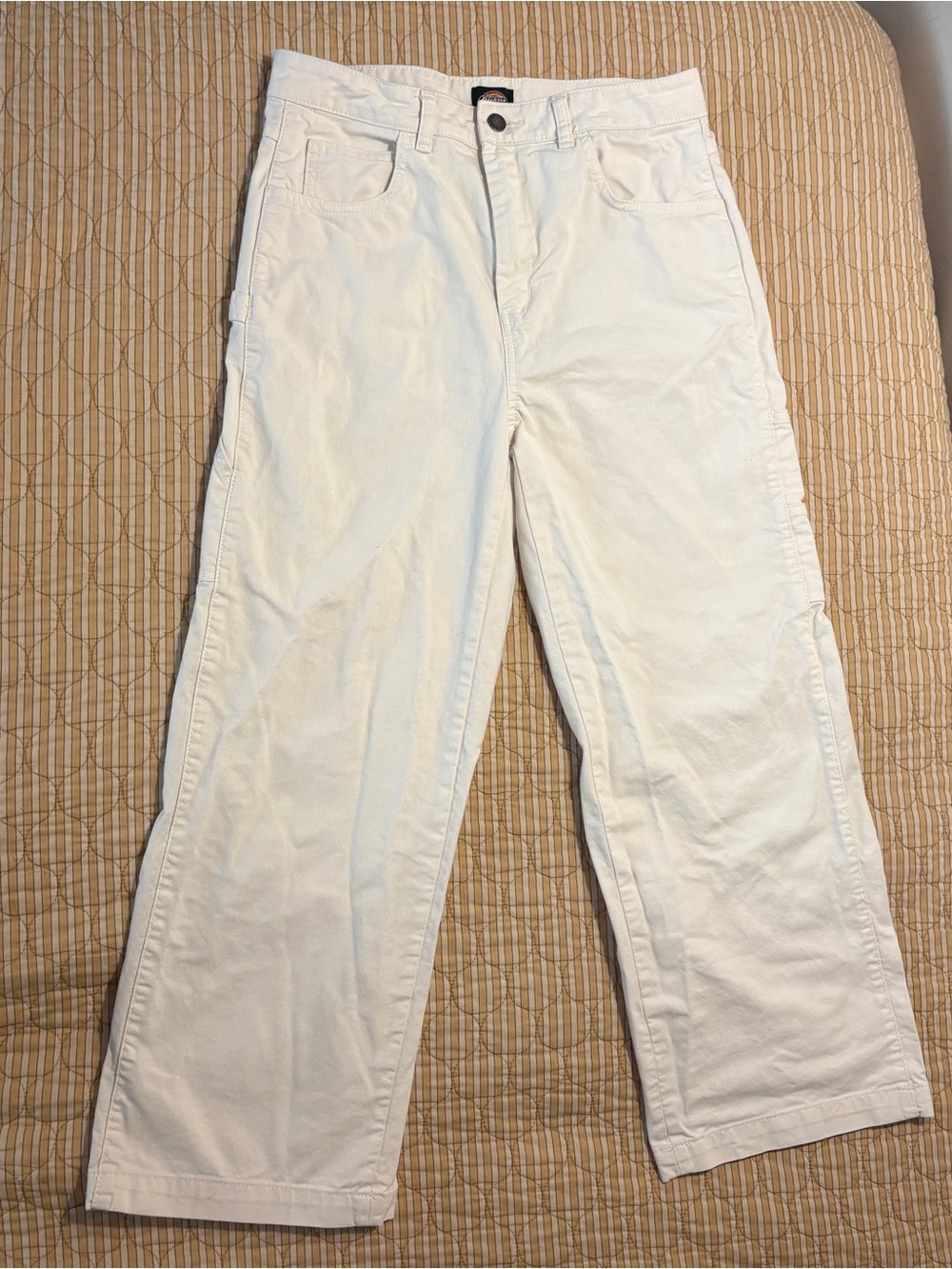 Dickies White Straight-Leg Carpenter Jeans Size 4